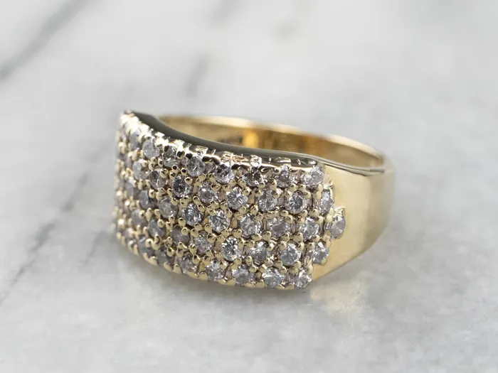 Diamond Gold Wide Statement Band Market Square Jewelers Rings Diamond Gold Wide Statement Band Market Square Jewelers Rings