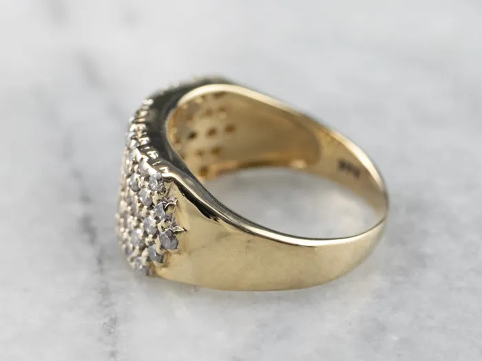 Diamond Gold Wide Statement Band Market Square Jewelers Rings Diamond Gold Wide Statement Band Market Square Jewelers Rings