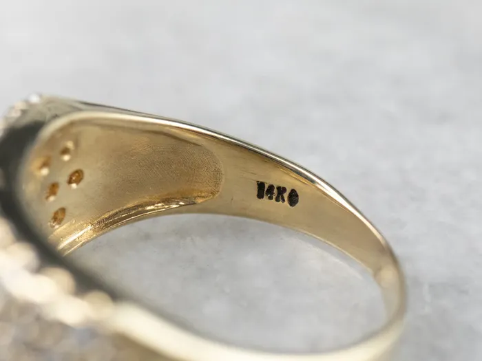 Diamond Gold Wide Statement Band Market Square Jewelers Rings Diamond Gold Wide Statement Band Market Square Jewelers Rings