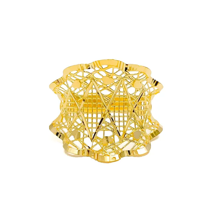 Dressy Unique 21k Gold Mesh Ring Andaaz Jewelers Rings