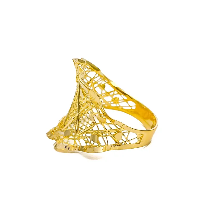 Dressy Unique 21k Gold Mesh Ring Andaaz Jewelers Rings