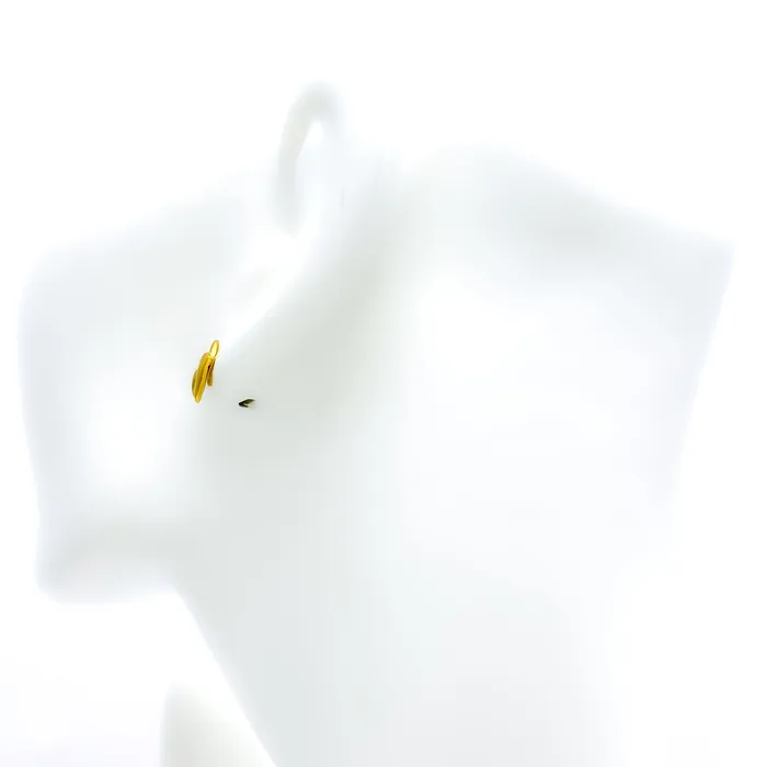 Earrings Andaaz Jewelers Bespoke Graceful 22k Gold Top Earrings