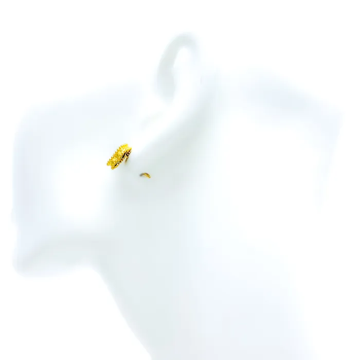 Earrings Andaaz Jewelers Modern Posh 21k Gold Clover Earrings