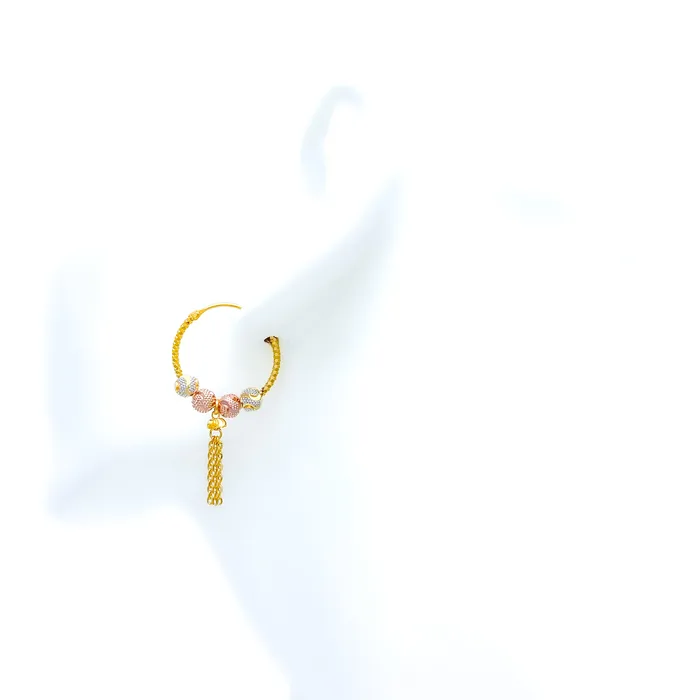 Earrings Andaaz Jewelers Trendy Distinct 22k Gold Hoop Earrings