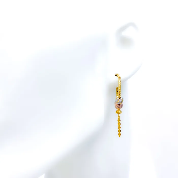 Earrings Andaaz Jewelers Trendy Distinct 22k Gold Hoop Earrings