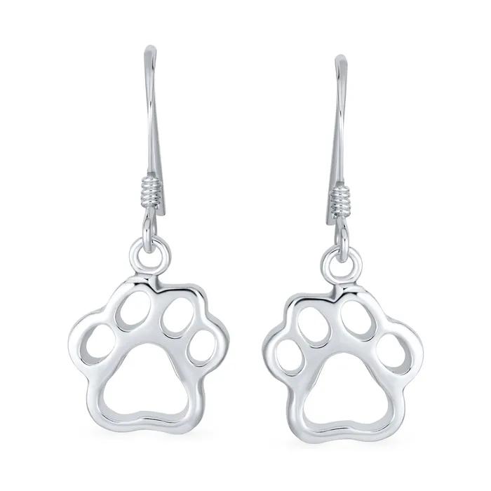 Earrings BlingJewelry Wholesale Best Friend Pet Lover Dangle Earrings with Dog Paw Print Sterling Silver Hooks Earrings BlingJewelry Wholesale Best Friend Pet Lover Dangle Earrings with Dog Paw Print Sterling Silver Hooks