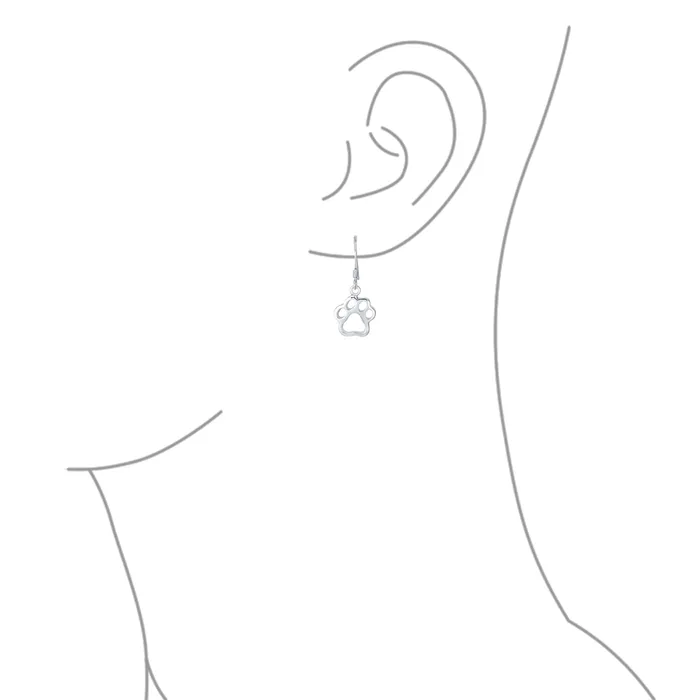 Earrings BlingJewelry Wholesale Best Friend Pet Lover Dangle Earrings with Dog Paw Print Sterling Silver Hooks Earrings BlingJewelry Wholesale Best Friend Pet Lover Dangle Earrings with Dog Paw Print Sterling Silver Hooks