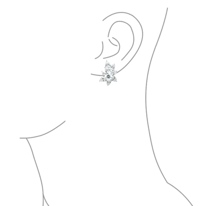 Earrings BlingJewelry Wholesale Elegant Bridal Marquise Leaf CZ ClipOn Earrings for Weddings and Proms Silver Plated Earrings BlingJewelry Wholesale Elegant Bridal Marquise Leaf CZ ClipOn Earrings for Weddings and Proms Silver Plated