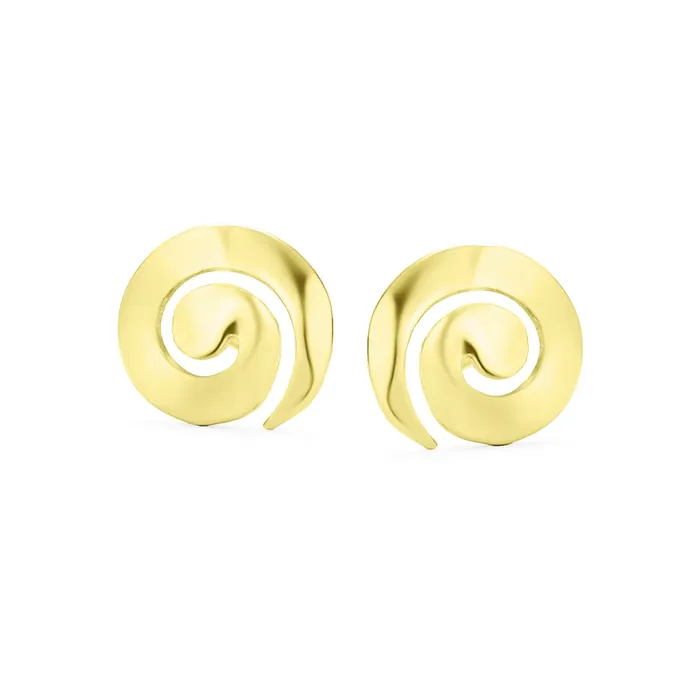 Earrings Boho Hammered Geometric Swirl Stud Earrings in 14K Gold Sterling Silver BlingJewelry Wholesale Earrings Boho Hammered Geometric Swirl Stud Earrings in 14K Gold Sterling Silver BlingJewelry Wholesale