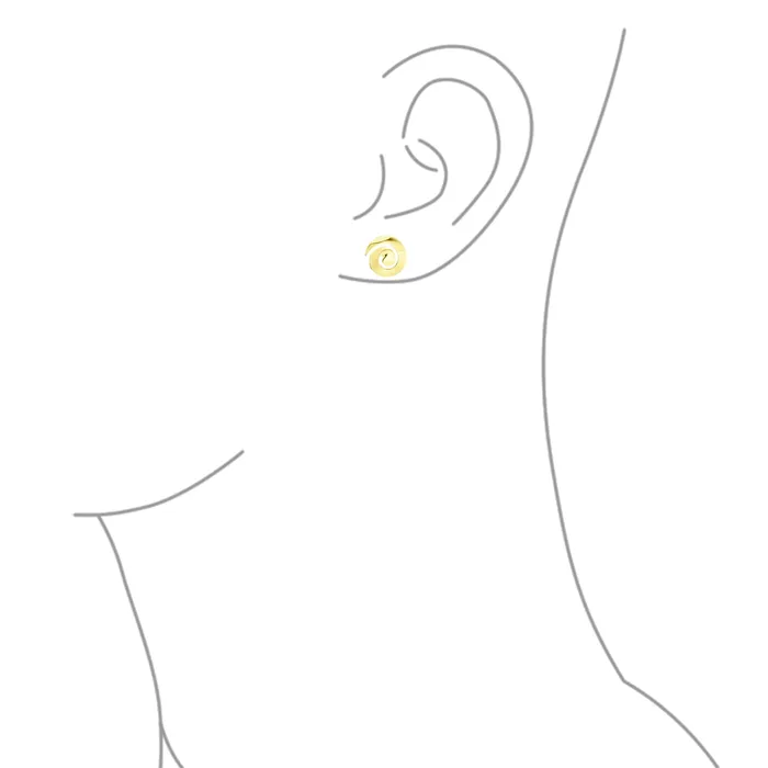 Earrings Boho Hammered Geometric Swirl Stud Earrings in 14K Gold Sterling Silver BlingJewelry Wholesale Earrings Boho Hammered Geometric Swirl Stud Earrings in 14K Gold Sterling Silver BlingJewelry Wholesale