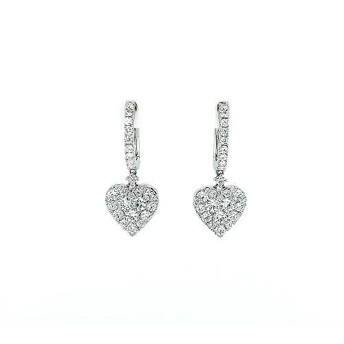 Earrings Diamond Heart Earrings CH Collection
