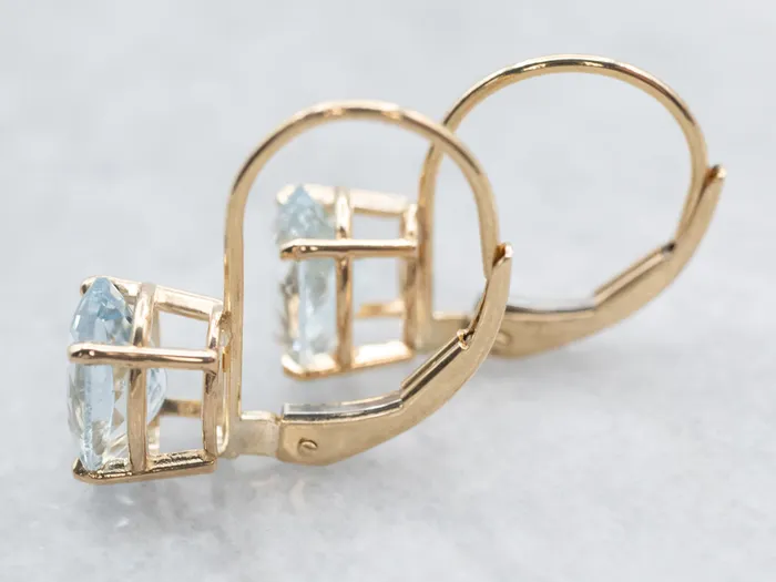 Earrings Market Square Jewelers Aquamarine Gold Drop Earrings Earrings Market Square Jewelers Aquamarine Gold Drop Earrings