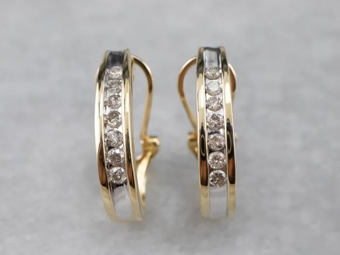 Earrings Market Square Jewelers Diamond Gold Partial Hoop Earrings Earrings Market Square Jewelers Diamond Gold Partial Hoop Earrings