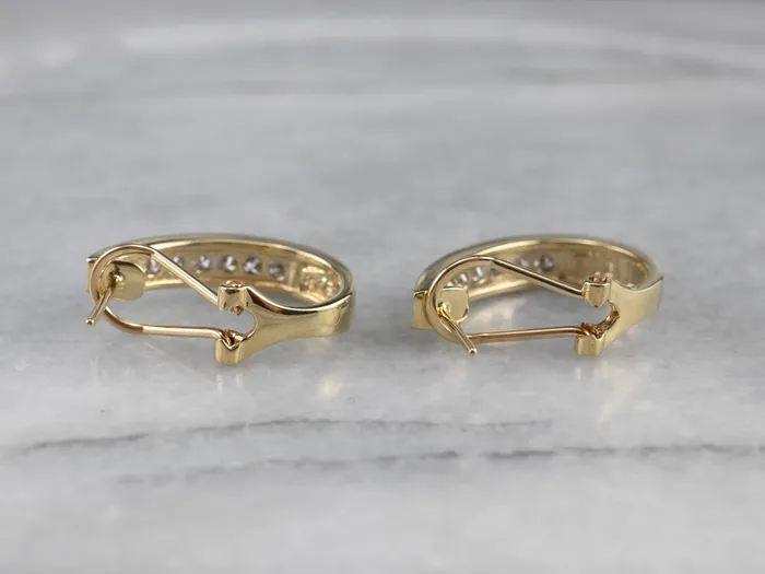 Earrings Market Square Jewelers Diamond Gold Partial Hoop Earrings Earrings Market Square Jewelers Diamond Gold Partial Hoop Earrings