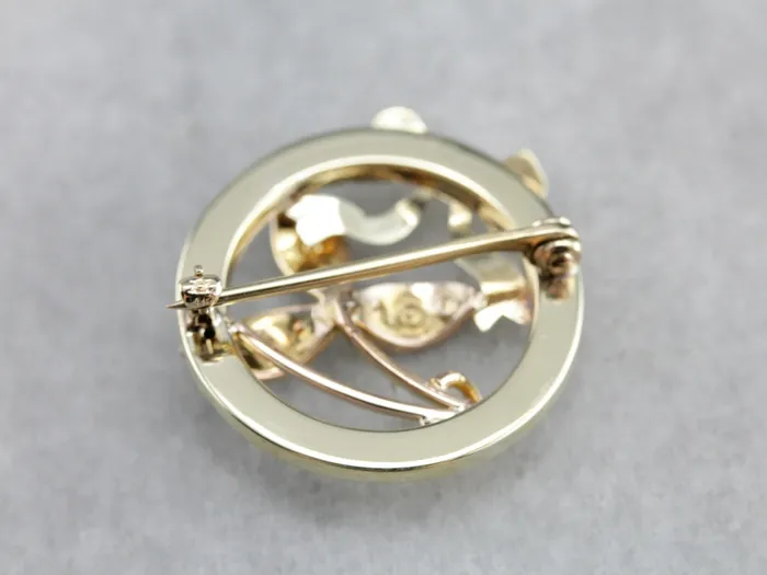Earrings Market Square Jewelers Upcycled Natural Pearl Gold Brooch Earrings Market Square Jewelers Upcycled Natural Pearl Gold Brooch