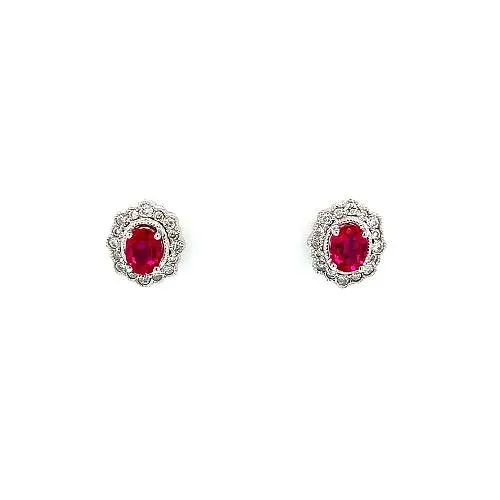 Earrings Ruby Diamond Earrings CH Collection
