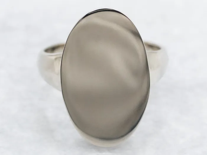 Elongated Oval Top Signet Ring Market Square Jewelers Rings