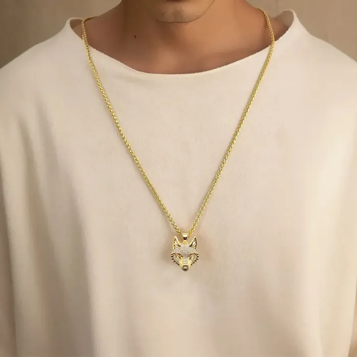 Fierce Wolf Pendant Style 8 aporro Necklaces Fierce Wolf Pendant Style 8 aporro Necklaces