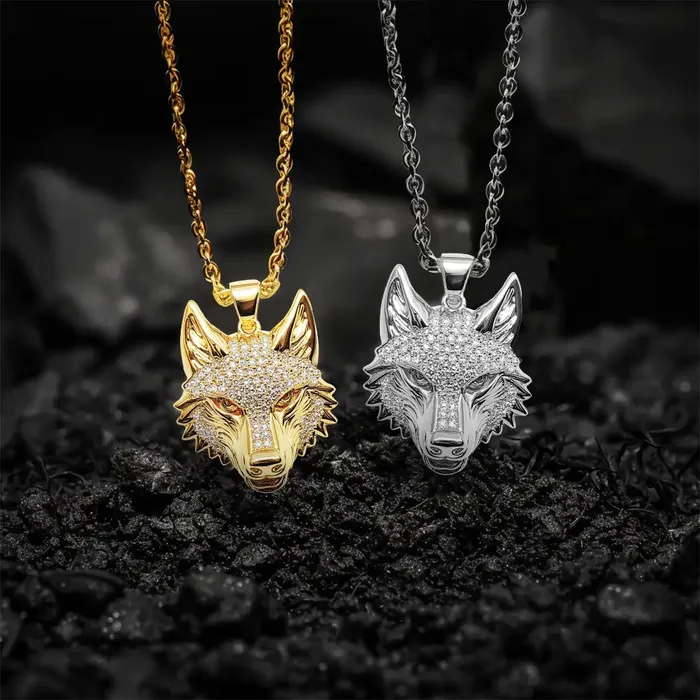 Fierce Wolf Pendant Style 8 aporro Necklaces Fierce Wolf Pendant Style 8 aporro Necklaces