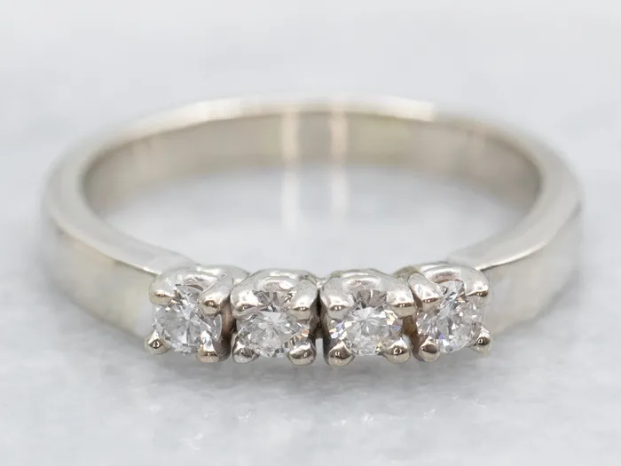 Four Stone Diamond Wedding Band Market Square Jewelers Rings