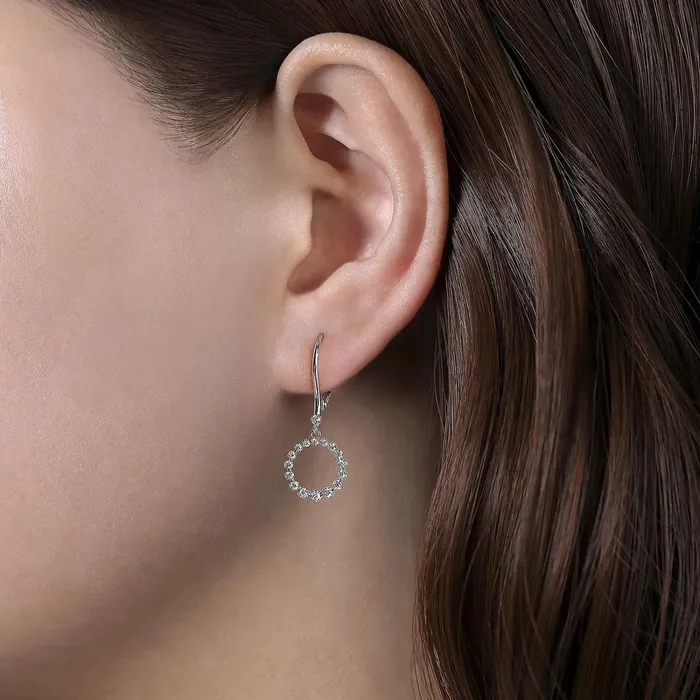 Gabriel Co Diamond Open Circle Drop Earrings Gabriel Co Earrings Gabriel Co Diamond Open Circle Drop Earrings Gabriel Co Earrings