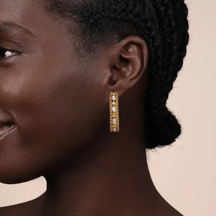 Gabriel Co Earrings Gabriel Co Bujukan Diamond Classic Hoop Earrings Gabriel Co Earrings Gabriel Co Bujukan Diamond Classic Hoop Earrings