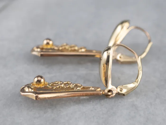 Gold Heart Bar Drop Earrings Market Square Jewelers Earrings Gold Heart Bar Drop Earrings Market Square Jewelers Earrings