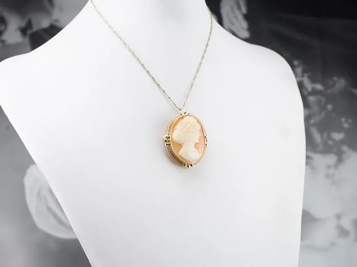 Gold Retro Era Cameo Pin or Pendant Market Square Jewelers PreStyled Sets Gold Retro Era Cameo Pin or Pendant Market Square Jewelers PreStyled Sets