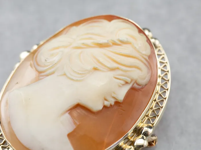 Gold Retro Era Cameo Pin or Pendant Market Square Jewelers PreStyled Sets Gold Retro Era Cameo Pin or Pendant Market Square Jewelers PreStyled Sets