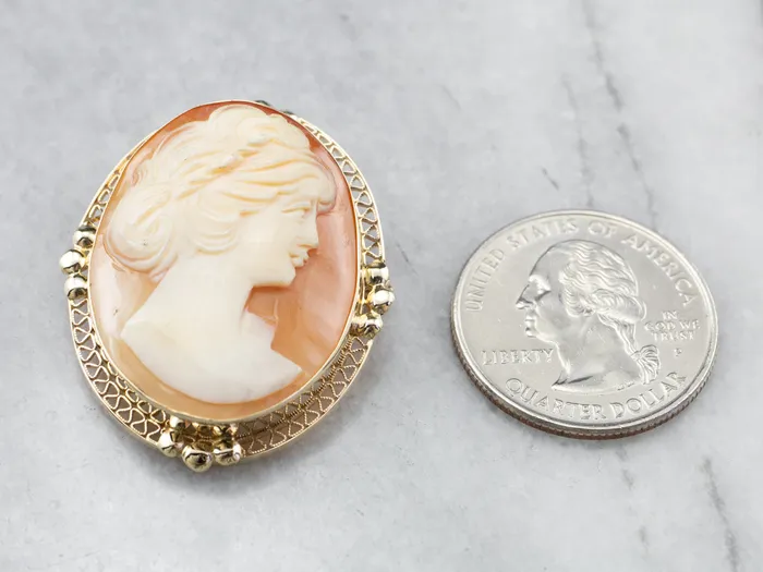 Gold Retro Era Cameo Pin or Pendant Market Square Jewelers PreStyled Sets Gold Retro Era Cameo Pin or Pendant Market Square Jewelers PreStyled Sets