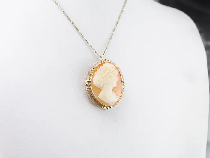 Gold Retro Era Cameo Pin or Pendant Market Square Jewelers PreStyled Sets Gold Retro Era Cameo Pin or Pendant Market Square Jewelers PreStyled Sets