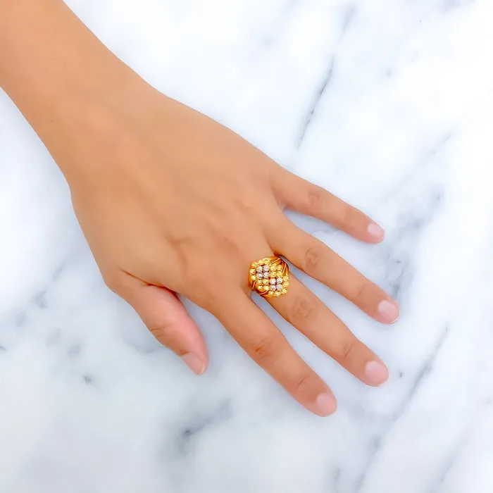 Gorgeous Blooming 22k Gold Ring Andaaz Jewelers Rings