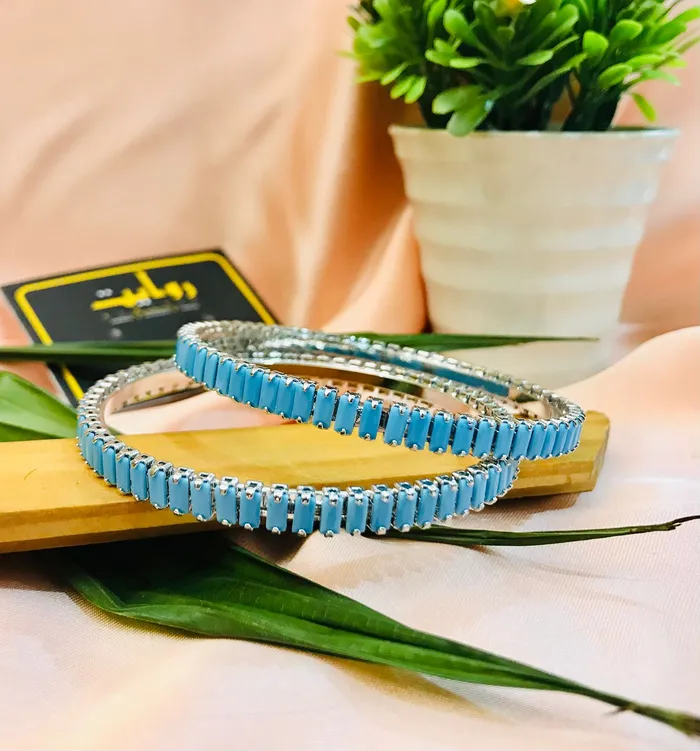 KJ Rings Zircon bangles19 SilverFerozi