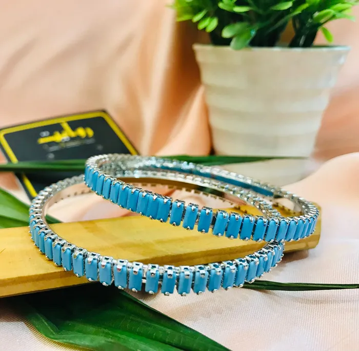 KJ Rings Zircon bangles19 SilverFerozi