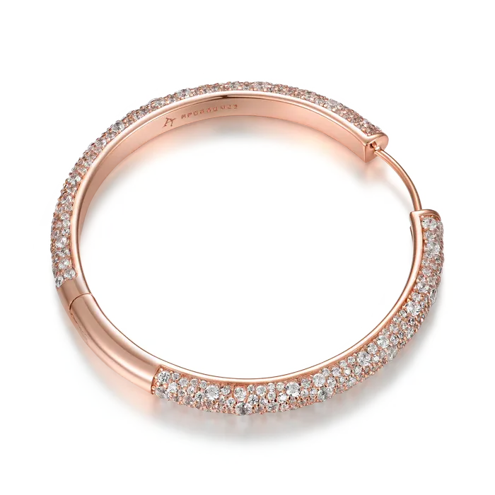 Large Paved Hoop Earring Single aporro Earrings