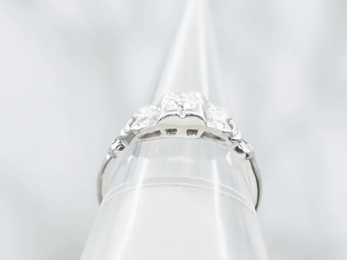 Late 1930s Diamond Engagement Ring Market Square Jewelers Rings