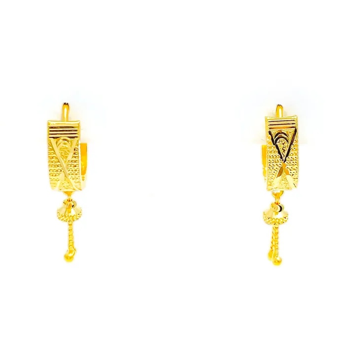 Lavish Twinkling 22k Gold UBali Earrings Andaaz Jewelers Earrings