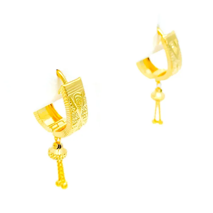 Lavish Twinkling 22k Gold UBali Earrings Andaaz Jewelers Earrings