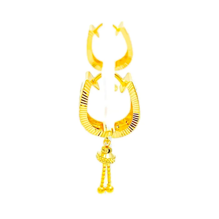 Lavish Twinkling 22k Gold UBali Earrings Andaaz Jewelers Earrings