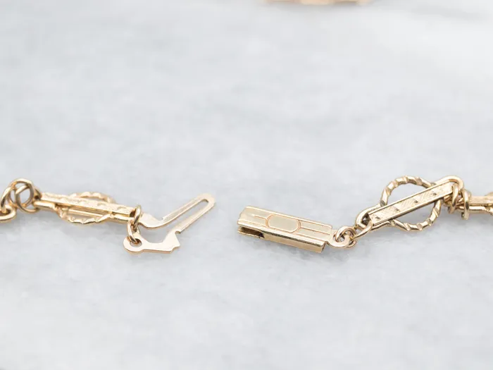Long Yellow Gold Fancy Link Chain Market Square Jewelers Necklaces