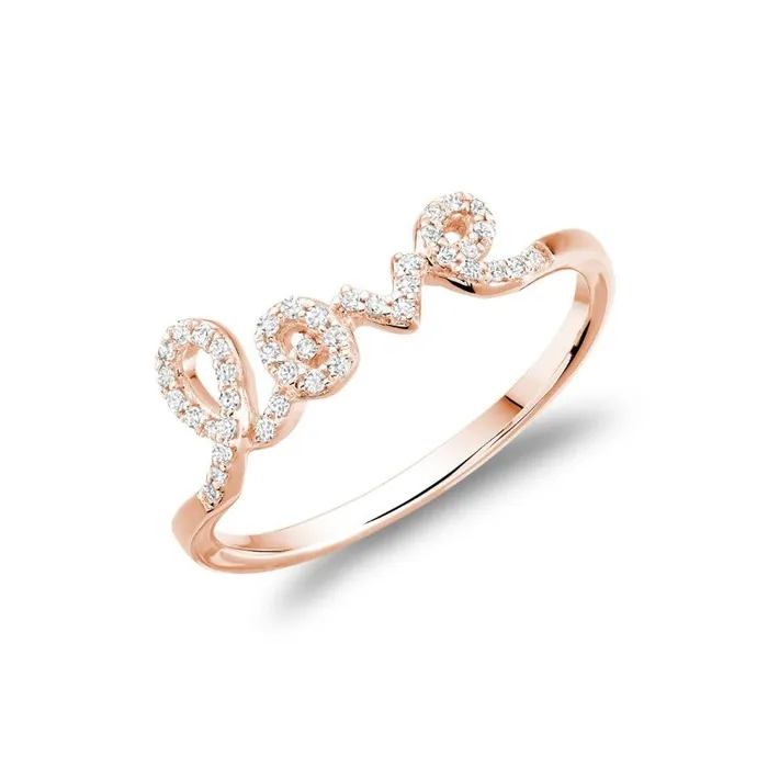 Love Script Diamond Ring Classic Creations Rings