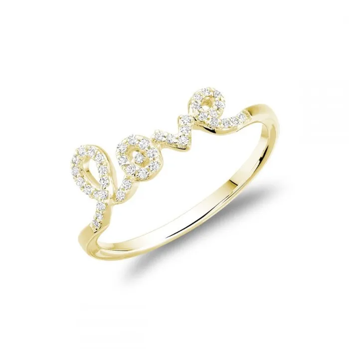 Love Script Diamond Ring Classic Creations Rings