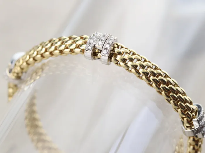 Market Square Jewelers Bracelets Mixed Metal Mesh Diamond Bracelet Market Square Jewelers Bracelets Mixed Metal Mesh Diamond Bracelet