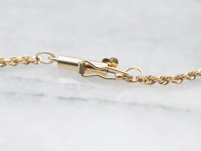 Market Square Jewelers Bracelets Yellow Gold Rope Twist Chain Bracelet with Barrel Clasp Market Square Jewelers Bracelets Yellow Gold Rope Twist Chain Bracelet with Barrel Clasp