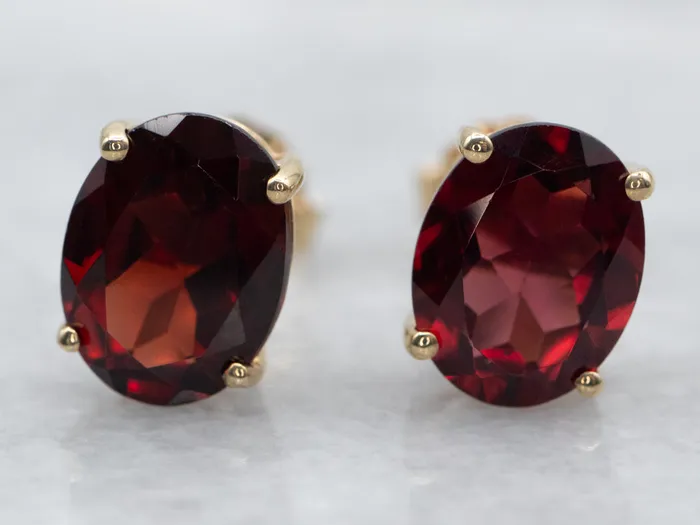 Market Square Jewelers Earrings Garnet Stud Earrings