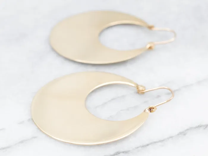 Market Square Jewelers Earrings Gold Flat Round Hoop Earrings Market Square Jewelers Earrings Gold Flat Round Hoop Earrings