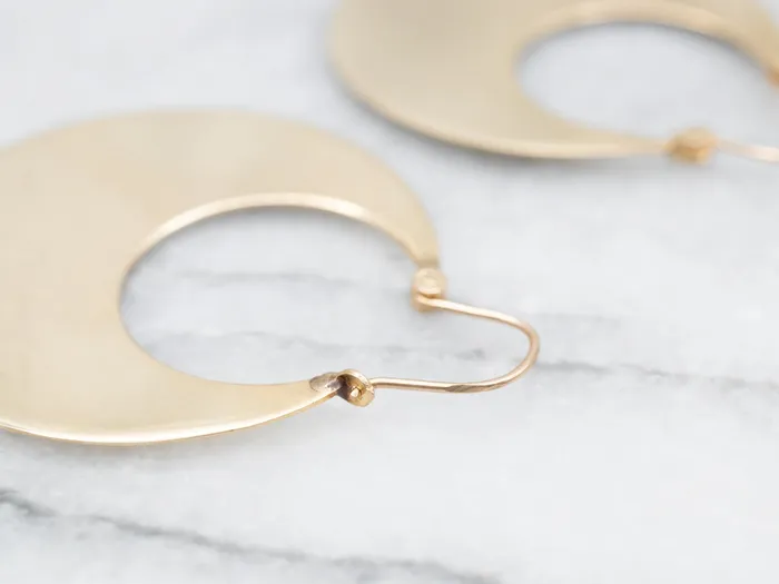 Market Square Jewelers Earrings Gold Flat Round Hoop Earrings Market Square Jewelers Earrings Gold Flat Round Hoop Earrings