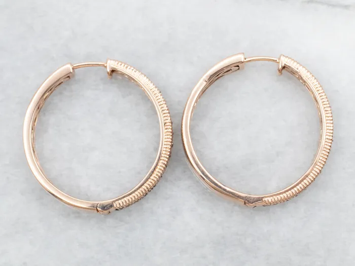 Market Square Jewelers Earrings Rose Gold Levian Chocolate Diamond Hinged Hoop Earrings Market Square Jewelers Earrings Rose Gold Levian Chocolate Diamond Hinged Hoop Earrings