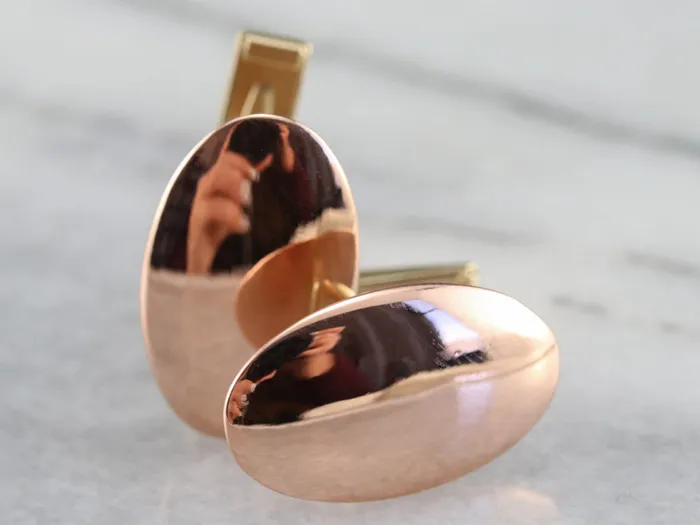 Market Square Jewelers Earrings Vintage Yellow and Rose Gold Cufflinks Market Square Jewelers Earrings Vintage Yellow and Rose Gold Cufflinks