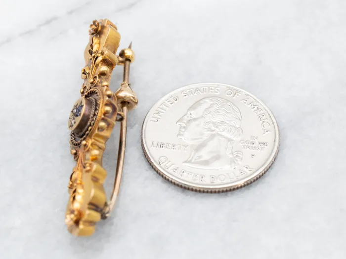 Market Square Jewelers Etruscan Revival Sapphire and Rose Cut Diamond Antique Brooch Rings Market Square Jewelers Etruscan Revival Sapphire and Rose Cut Diamond Antique Brooch Rings